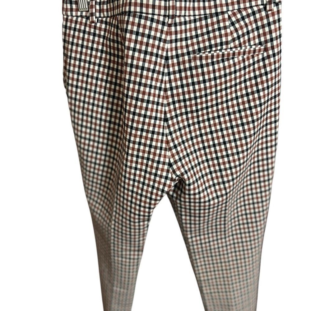 Theory Treeca Cropped Check Pants blue white red 6 or 28 - Picture 10 of 14